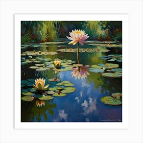 Default Water Lily Pond Claude Monet Art 2 Art Print