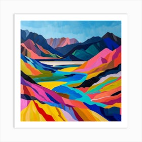 Colourful Abstract Death Valley National Park Usa 1 Art Print