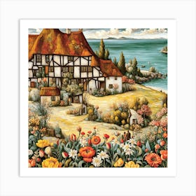 German Village House, by Peter Ghetu 2024 Art Print