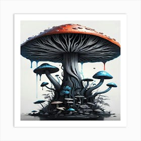 Mushroom Painting 2 Art Print