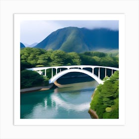 Bridge Over A River Art Print