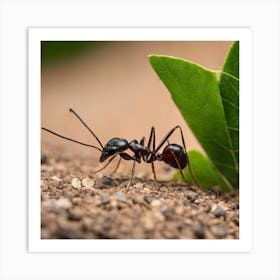 Ant On A Leaf Art Print