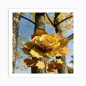 Golden Rose Art Print