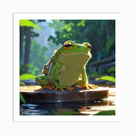 Frog sitting Art Print