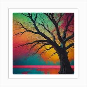 Tree In The Water Art Print