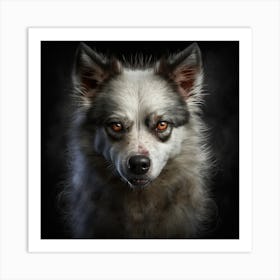 Husky Dog Portrait Art Print