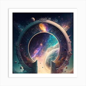 Space Door Art Print