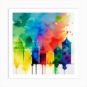 Colorful Cityscape Art Print