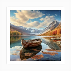 Boat On The Lake 15 Art Print