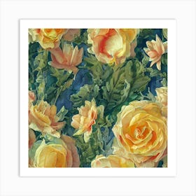 Yellow Floral Art Print