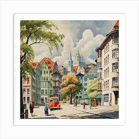 Switzerland Street Scene 3 Art Print