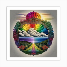 Rainbows And Clouds 1 Art Print