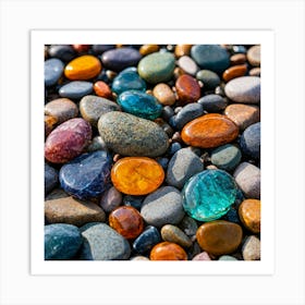 Colorful Pebbles Art Print