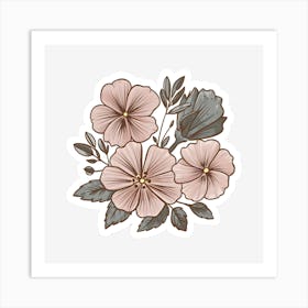 Pink Flowers 14 Art Print