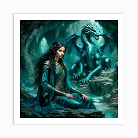 Her protector Art Print