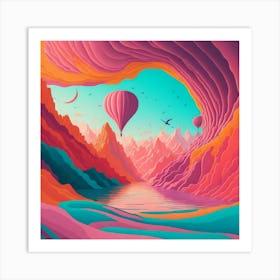 Hot Air Balloons In The Sky Art Print