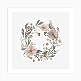 Floral Wreath 20 Art Print