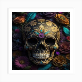 Day of the Dead Skull 6 Art Print