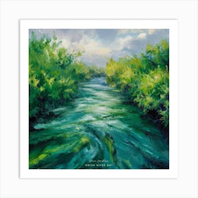 A Stunning Abstract Painting Titled Green River Ar 9mwl K1ft4wgeehnr3vs8q Deyrosg3srknbnjdb1rmyg Art Print