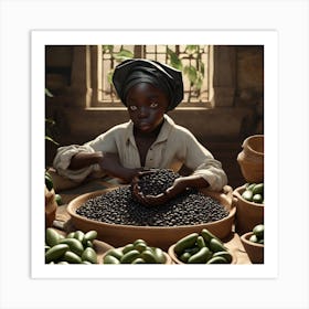 Young African Girl Art Print