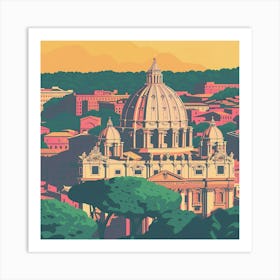 A Vatican City Lofi Illustration 1720444720 3 Art Print