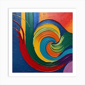 Rainbow Swirl 1 Art Print