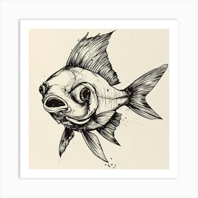 Fish Drawing 1 Art Print