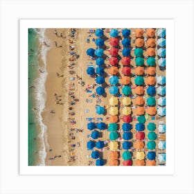 Aerial View Of A Beach 1 Art Print