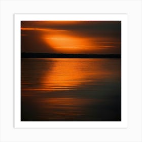 Sunset Over Lake Michigan Art Print