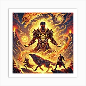 Ronan Ashheart Flame Of Unity 1 Art Print