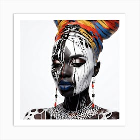 African Femela Faces Csaba Fikker 13 Art Print