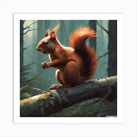 Red Squirrel 4 Art Print