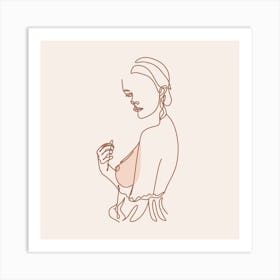 Nude Line Art Print Art Print