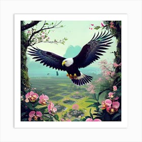 Eagle In Flight Art Print