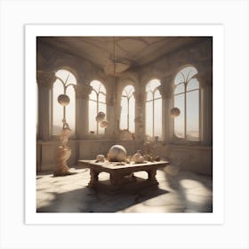 Room With A Table 2 Art Print