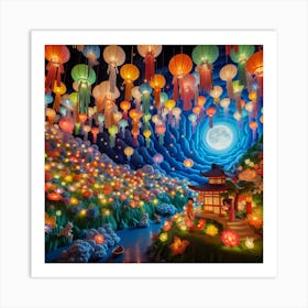 Asian Lanterns Art Print