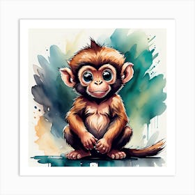 Little Monkey Art Print