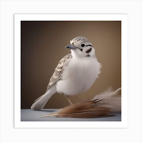 White Skylark Art Print