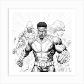 Darkstar Protector Coloring Page Art Print