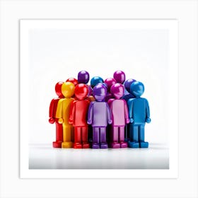 Group Of Colorful People Art Print