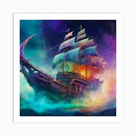 Ship In The Sky Art Print