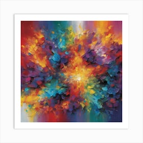 Rainbow Explosion Art Print