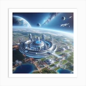 Futuristic City 353 Art Print