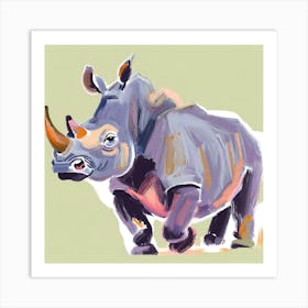 Black Rhinoceros 03 Art Print