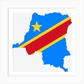 Democratic Republic Of The Congo Flag Art Print