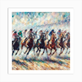 Racehorse Race Art Print