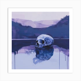 Skull In The Water 14 Art Print