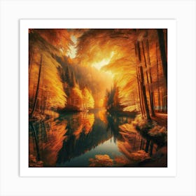 Autumn In The Forest 2 Art Print