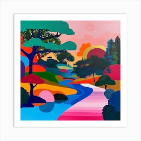 Abstract Park Collection Kenrokuen Garden Kanazawa Japan 3 Art Print