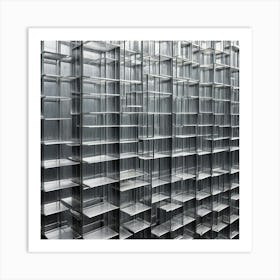 Glass Shelves By Person Art Print